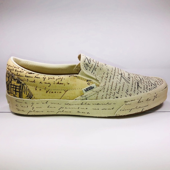 Vans Classic Slip On Vincent Van Gogh Letter Shoes - Picture 2 of 7